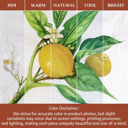 Maison d' Hermine Table Cloth Round Table 100% Cotton 63 Round Inches Tablecloth Reusable Decorative for Dining Kitchen Room Farmhouse Home Gifts for Mothers Day Spring Summer - Limoncello
