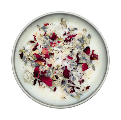 TOMOKO White Sage Scented Candle with Rose, Lavender! Healing, Purifying, Meditating & Cleansing (White Sage, 3 Pack)