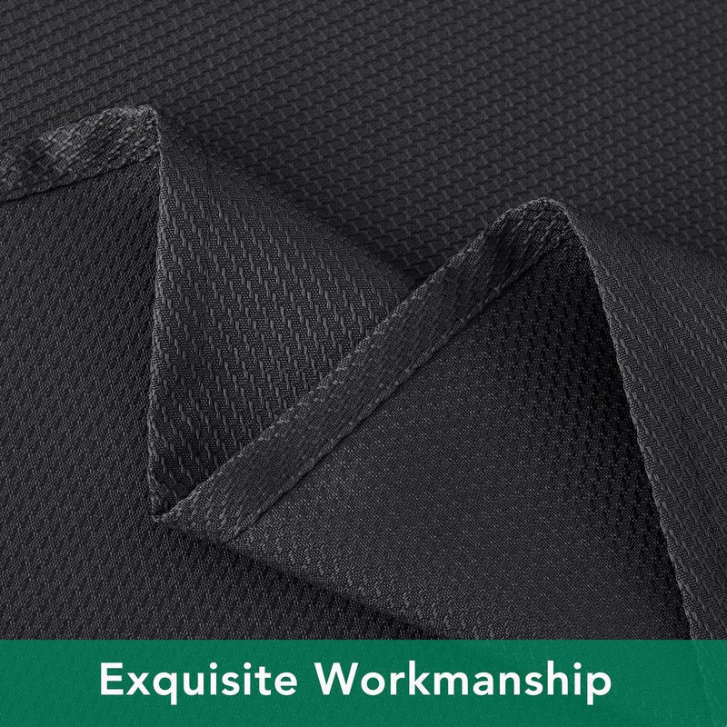Biscaynebay Textured Fabric Square Tablecloths 70x70 Inches, Black Water Resistant Spill Proof Card Table Cloth Folding Table Cover for Dining, Kitchen, Wedding and Parties, Machine Washable