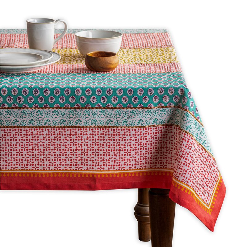 Maison d' Hermine Table Cloth Rectangle Table 100% Cotton 70 x 120 Inches Tablecloth Reusable Decorative for Dining Kitchen Room Farmhouse Home Gifts for Mothers Day Spring Summer - Provence