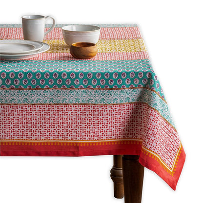 Maison d' Hermine Table Cloth Rectangle Table 100% Cotton 70 x 140 Inches Tablecloth Reusable Decorative for Dining Kitchen Room Farmhouse Home Gifts for Mothers Day Spring Summer - Provence