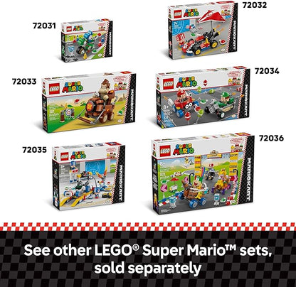 LEGO Super Mario: Mario Kart Toad's Garage - Nintendo Toy Building Set for Kids Boys &amp Girls Ages 8+ - Collectible Mario Kart Toy for Fans with 2 Blue Toad Figures - Gift Idea for Birthdays - 72