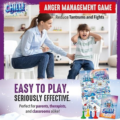 CHILL Anger Management for Kids Ages 5-9 Therapy Games Social Emotional Learning Fun Social Skills Board Game for Therapists &amp Families