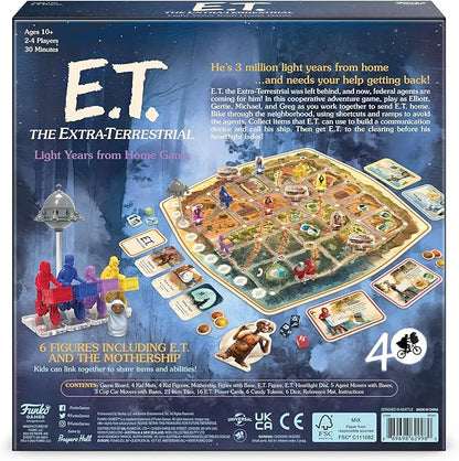 Funko ET The Extra-Terrestrial: Cooperative Family Board Game Ages 10 and Up 2-4 Players