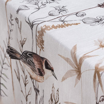 Maison d' Hermine Table Cloth Rectangle Table 100% Cotton 70 x 108 Inches Tablecloth Reusable Decorative for Dining Kitchen Farmhouse Home Gifts for Mothers Day Spring Summer- Meadow Florals - Brown