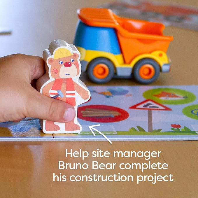 HABA My Very First Games Building Site A Cooperative Learning Kids Game Toddler Learning Activities &amp Games for 2+ Year Olds with Included Toy Truck