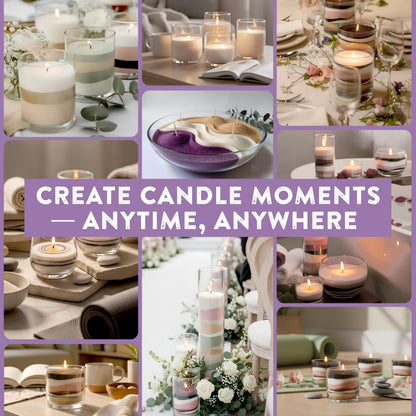 LIVINVIBE Pearled Candle Sand 10.5 oz (300g) – Lavender Serenity Scented Candle, Purple Color, Relaxing Aromatherapy, Home Decor, Stress Relief, Long-Lasting Burn