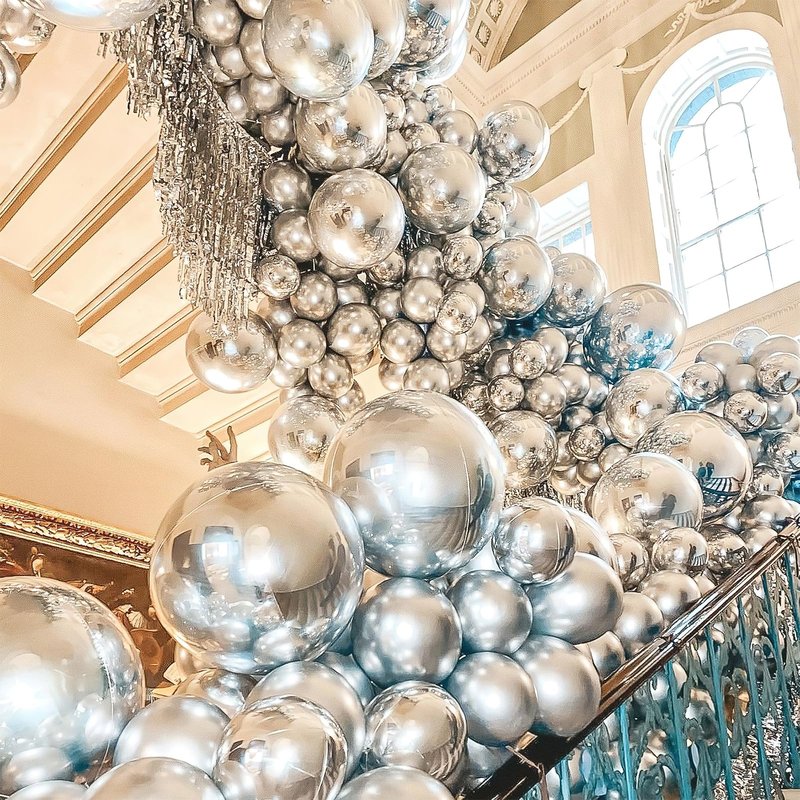 PartyWoo Silver Balloons 20pcs 18 Inch Silver Latex Helium Balloons for Birthday Wedding Anniversary Graduation Bachelorette Engagement Bridal Shower Retirement Party Decorations Silver-G102