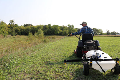 Master Mfg 24-Gallon Deluxe Pull-Behind Trailer Broadcast Sprayer - 7ft Swath, 2.2GPM, 70PSI Max