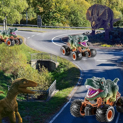 Bennol Remote Control Dinosaur Car 2.4Ghz RC Truck for Toddlers Electric Hobby RC Car Toys with Light &amp Sound Spray Birthday Gift for 3 4 5 6 7 8 Year olds Kids Boys Girl
