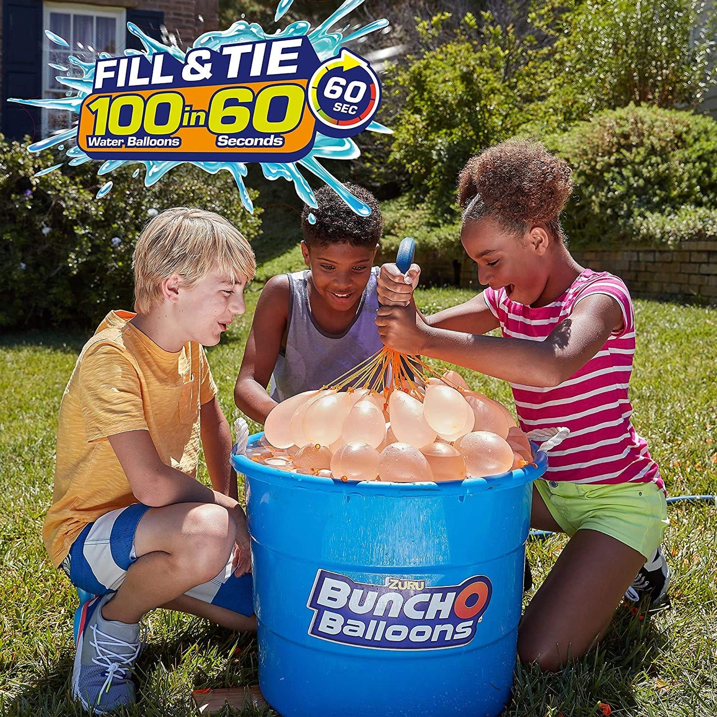 Bunch O Balloons Rapid-Filling Red, White and Blue Water Balloons 6 Pack (100 Balloons) (Amazon Exclusive)