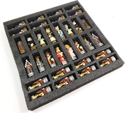 HPL Royal Cats Vs Dogs Set of Chess Men Pieces Hand Painted - NO Board