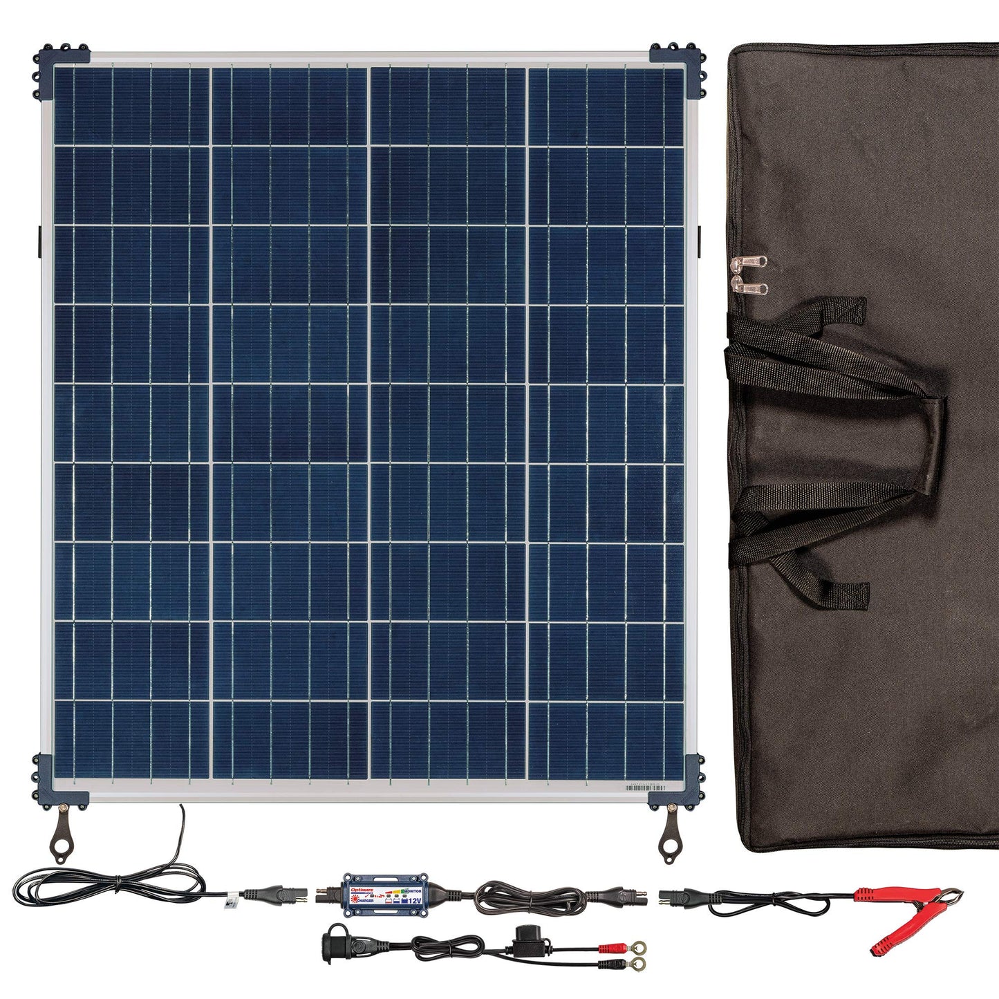 Optimate Solar 80W Travel kit, TM523-8TK, 6-Step 12V 6.7A Weatherproof Solar Battery Saving Charger & maintainer