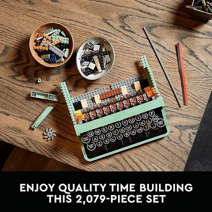 LEGO Ideas Typewriter 21327 Building Set for Adults Collectible Retro Display Model Creative Hobbies Unique Gift Idea