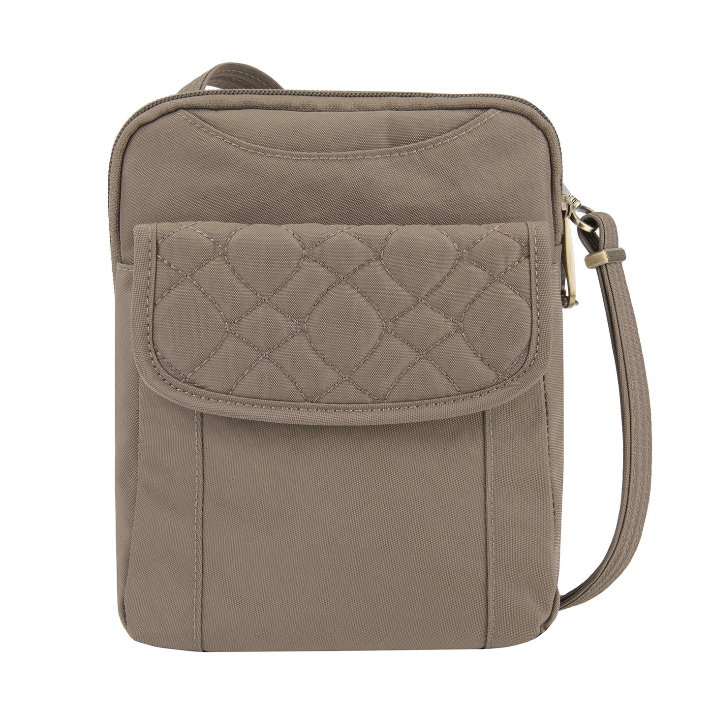 Travelon Anti-Theft Signature Quilted Slim Pouch, Sable, One Size, Anti-theft Signature Quilted Slim Pouch