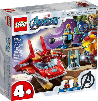 LEGO Marvel Avengers Iron Man vs. Thanos 76170 Cool Collectible Superhero Building Toy for Kids Featuring Marvel Avengers Iron Man and Thanos Minifigures New 2021 (103 Pieces)