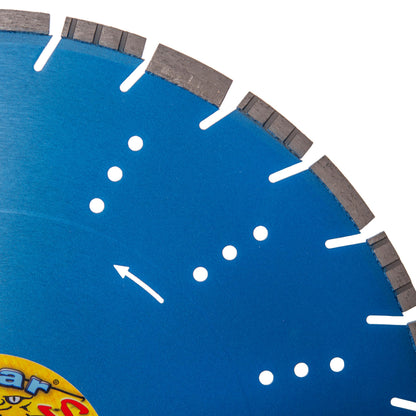Cougar S 18 Inch Concrete Diamond Blade, Supreme Segmented Blade, Dry/Wet Fast Cutting High-PSI Concrete, Asphalt, Green Concrete, Stone, 1" Arbor
