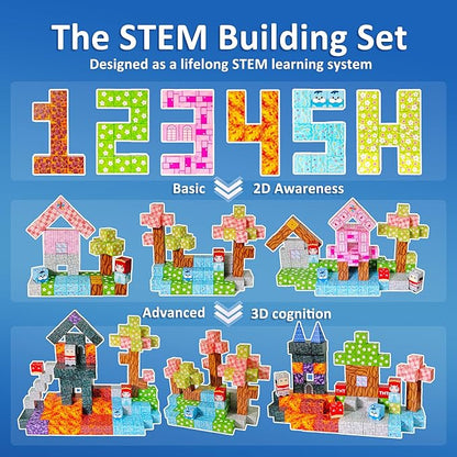 FQOIUD Magnetic Blocks - 150PCS Magnetic Building Blocks STEM Constructions Magnet Blocks for Boys Girls Age 3 4 5 6 7 8 9 10 Sensory Stacking Toy Christmas Birthday Gifts for Kids