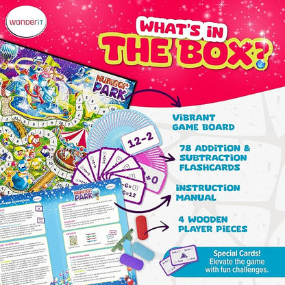 Number Park - Addition &amp Subtraction Math Games for Kids Ages 5-8 - Fun Educational Learning Game - Board Games for Kindergarten &amp Up - Gift