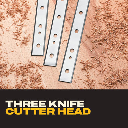 DEWALT Thickness Planer, 13-inch Wood Planer, Three Knife Two Speed, 15 Amp, 20,000 RPM Motor (DW735X)