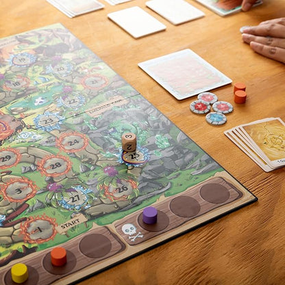 Dragon Hoard Board Game Fantasy Adventure for Kids and Family Fight Dragons to Win Gold Fun and Easy Strategy Semi-cooperative gameplay Ideal for Family Game Nights Ages 8+ 30 mins 2-5 Players