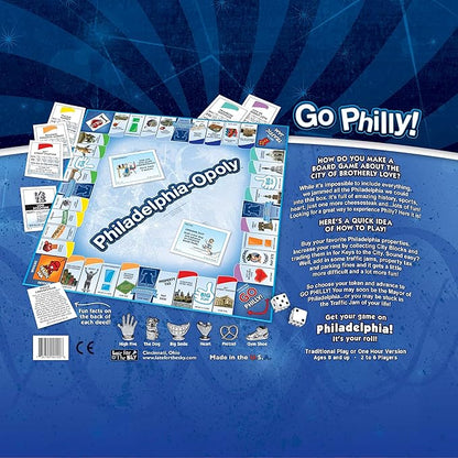 Late for the Sky Philadelphia-Opoly Board Game – Philadelphia Property Trading Game for 2–6 Players Family City Edition with Landmarks and Collectible Tokens