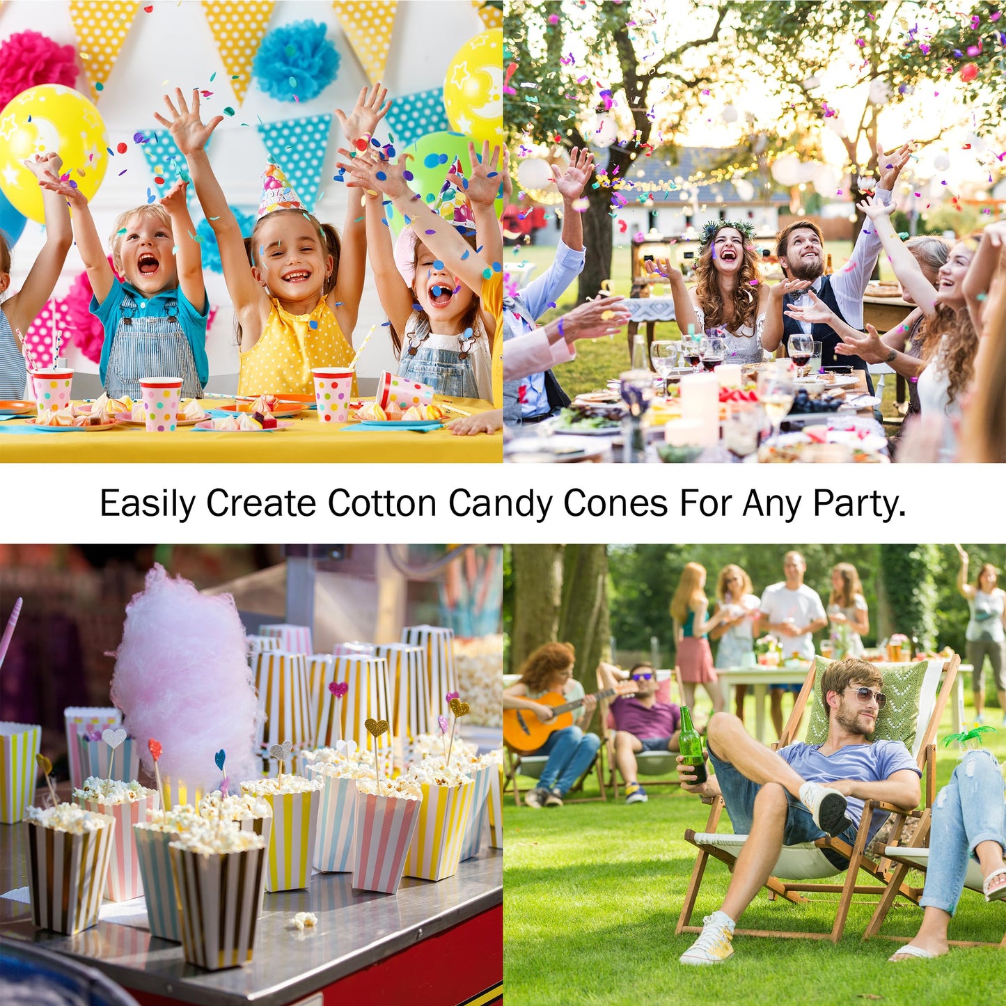 Cotton Candy Machine - 1000W Flufftastic Floss Maker with Stainless-Steel Pan - Cotton Candy Maker Machine and Sugar Scoop for Home Carnival Birthday Party or Festival by Great Northern Popcorn (Blue)
