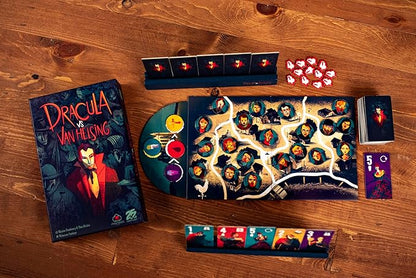 25th Century Games Dracula vs Van Helsing – Intense 2-Player Strategy Duel Card and Board Game Gothic Horror Theme for Ages 10+ and 2 Players