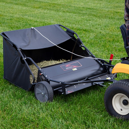 Brinly 42" Tow-Behind Combo Lawn Sweeper with Dethatcher and Hamper Windscreen