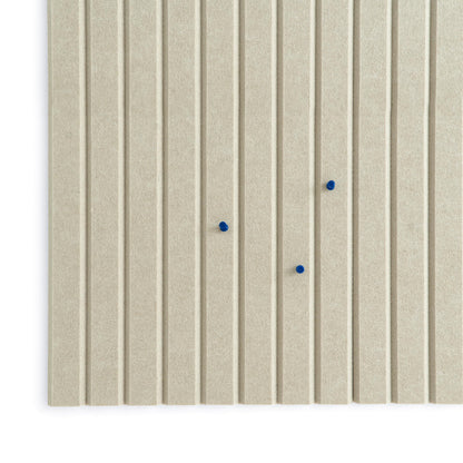 VIVELDA Felt Bulletin Board Tiles 48"x36" - 12-Pack Cork Board Alternative, OEKO-TEX Certified, NRC 0.95 Acoustic Felt Wall Panels, Damage-Free Adhesive, Slatted Design Home Office & Classroom (Opera)