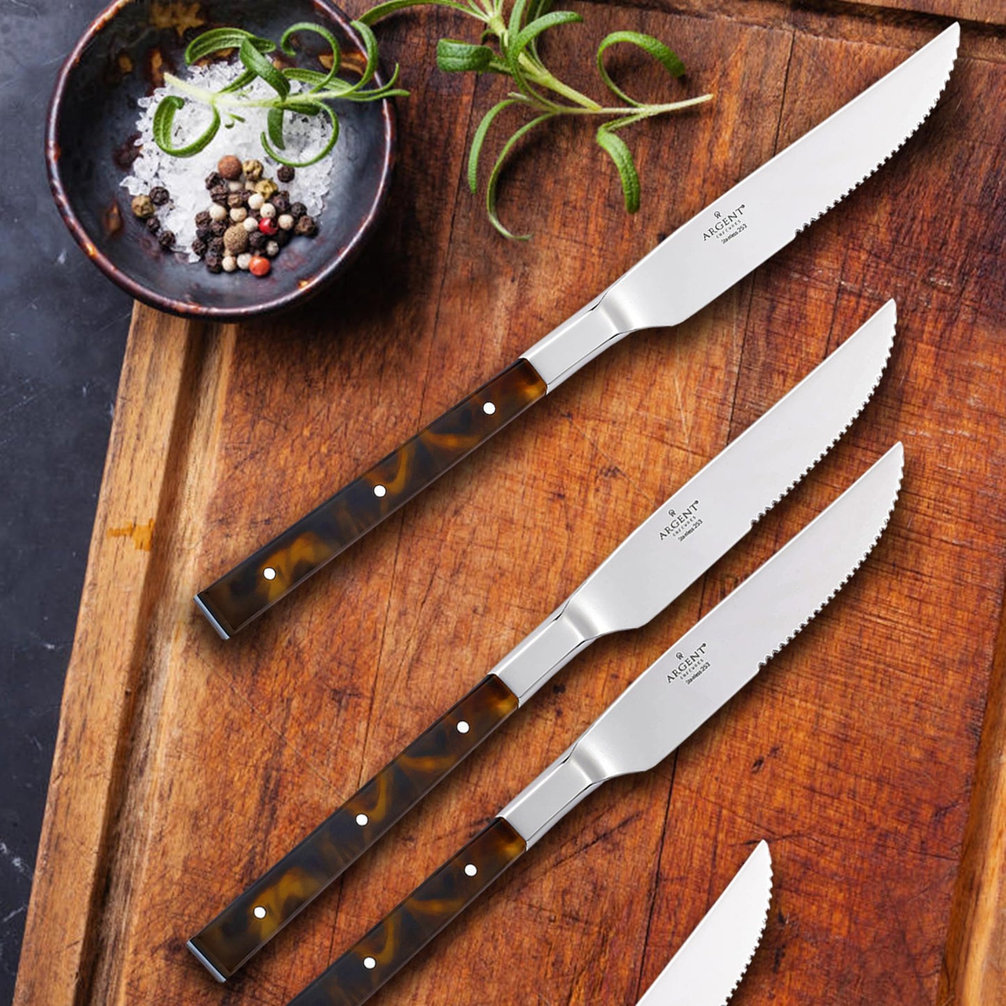 Hampton Forge St. Laurent, 4 Pieces, Brown/Silver
