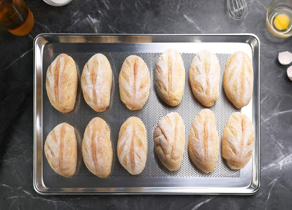 New Star Foodservice Commercial-Grade 18-Gauge Aluminum Sheet Pan/Bun Pan, Full Size, 18 L x 26 W x 1 H