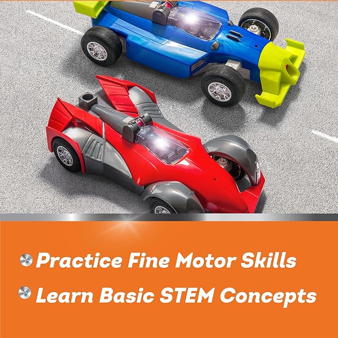 Driven by Battat - Take-Apart RC Race Car - Lights &amp Sounds Remote Controlled Race Car - Remote Control Toy for Toddlers Kids - STEM Set - 3 Years +