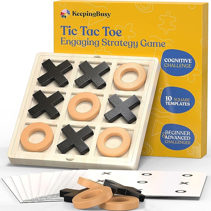 Keeping Busy Tic Tac Toe with Templates Dementia Activities for Seniors Games for Dementia Seniors Alzheimers Activities Alzheimers Products for Elderly Games for Seniors Gifts for Elderly Women &amp