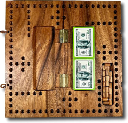 Personalized Pegs and Jokers Game – 4-Player Wooden Board with Cards &amp Pegs