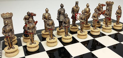 32 Piece Themed Set of Chess Men Pieces - NO Board (Armored Knights)
