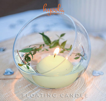 Hyoola Premium Ivory Floating Candles 3 Inch - 8 Hour - 12 Pack - European Made