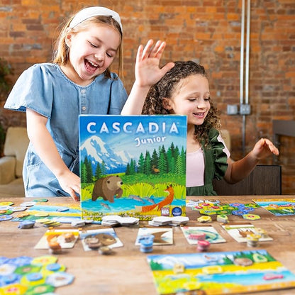 AEG &amp Flatout Games | Cascadia Junior - Based on The Award-Winning Board Game Cascadia | 2-4 Players | Ages 6+ | Easy to Learn | Quick to Play |