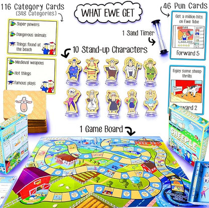 SHEEPLE™ - Hilarious Party Game for Family Game Night - Easy &amp Fun for Big Groups of 4-12 Players – Word Play Fun for Adults Teens and Kids – 30 Minutes – Ages 8 &amp Up – Funny Sheep Gifts