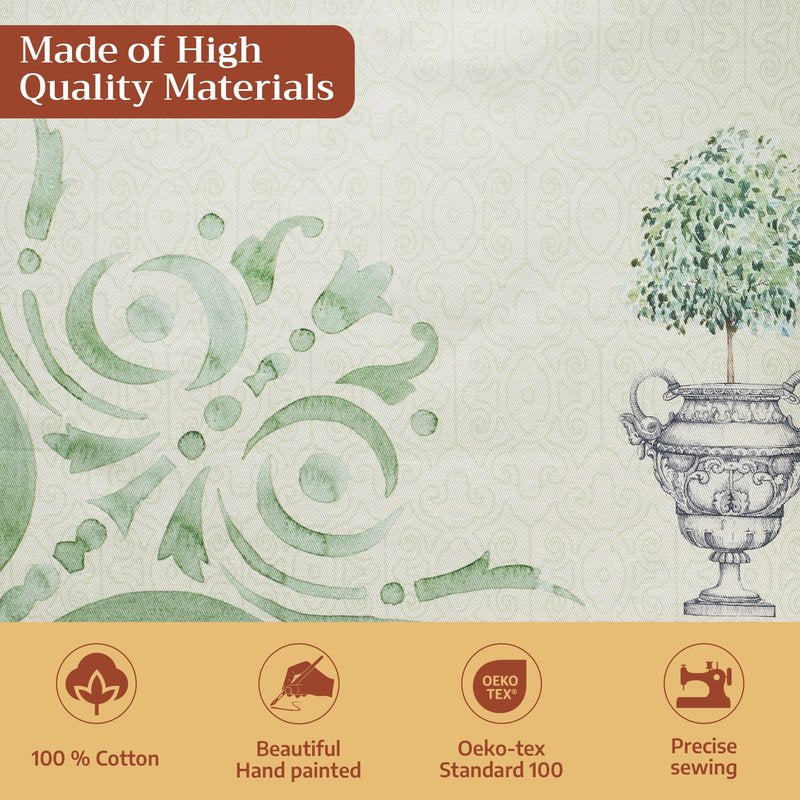 Maison d' Hermine Table Cloth Square Table 100% Cotton 54 x 54 Inches Tablecloth Reusable Decorative for Dining Kitchen Room Farmhouse Home Gifts for Mothers Day Spring Summer - Jardin Du Roy