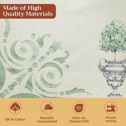 Maison d' Hermine Table Cloth Rectangle Table 100% Cotton 60 x 120 Inches Tablecloth Reusable Decorative for Dining Kitchen Room Farmhouse Home Gifts for Mothers Day Spring Summer - Jardin Du Roy