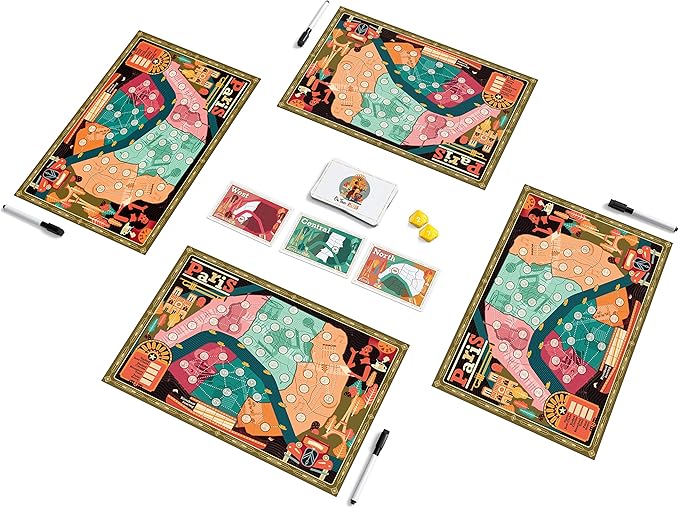 On Tour Paris &amp New York - Board Game - 1 to 8 Players - 20 Minute Play Time