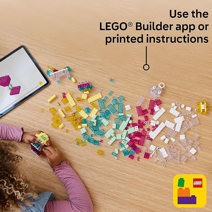 LEGO Classic Magical Transparent Box - Preschool Learning Toy for Boys and Girls Ages 5+ - Birthday Gift for Kids - Beginner Construction Set - Colorful Building Bricks Toy - 11040