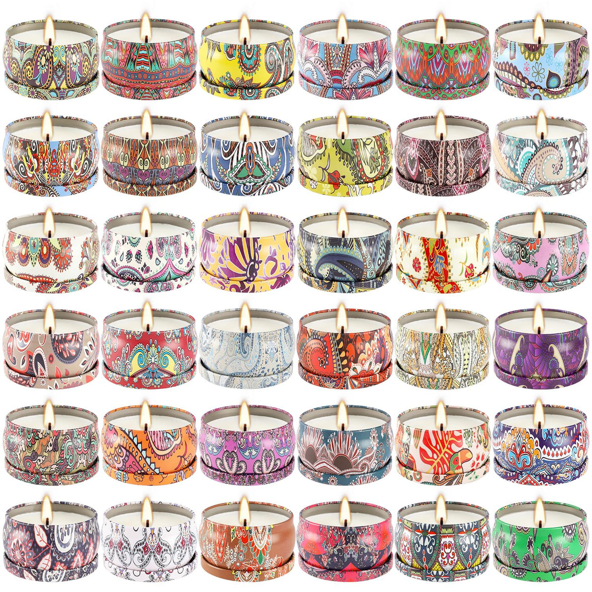 CLTNIKET Scented Candle Gifts Set 36 Pack Soy Wax Travel Tin Jar Candles for Home 2.5 OZ Scented Candles for Mom for Christmas, Birthday, Thanksgiving, Mother's Day.