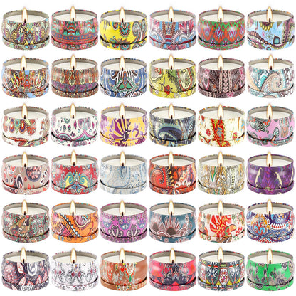 CLTNIKET Scented Candle Gifts Set 36 Pack Soy Wax Travel Tin Jar Candles for Home 2.5 OZ Scented Candles for Mom for Christmas, Birthday, Thanksgiving, Mother's Day.