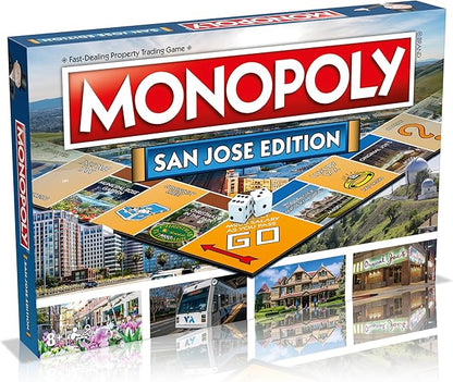 Monopoly Board Game San Jose Edition: 2-6 Players Family Board Games for Kids and Adults Board Games for Kids 8 and up for Kids and Adults Ideal for Game Night