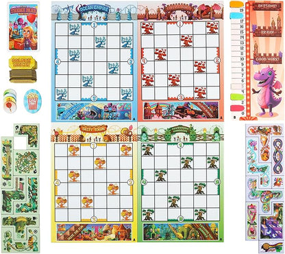 My First Theme Park Board Game for Kids Ages 5+- Build an Amusement Park with Cute Rides &amp Games - Fun Family Tile-Placement Strategy Game - Easy to Learn - Educational Gift for Boys &amp Girls