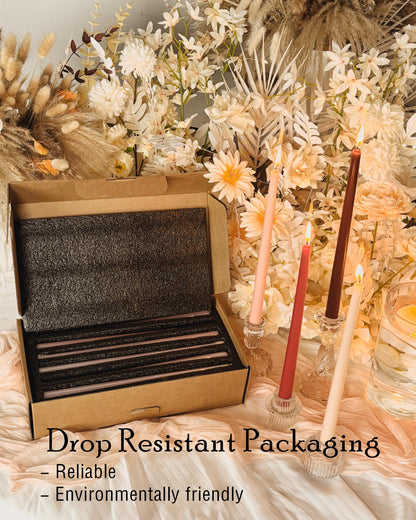 LPUSA 12 inch Orange Gradient Taper Candles Unscented Smokeless Long Tall Tapered Candle for Candlesticks Sticks Wedding Advent Home Decor Dinner Christmas，Set of 12