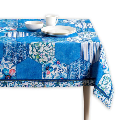 Maison d' Hermine Table Cloth Rectangle Table 100% Cotton 70 x 108 Inches Tablecloth Reusable Decorative for Dining Kitchen Room Farmhouse Home Gifts for Mothers Day Spring Summer - Summer Blues