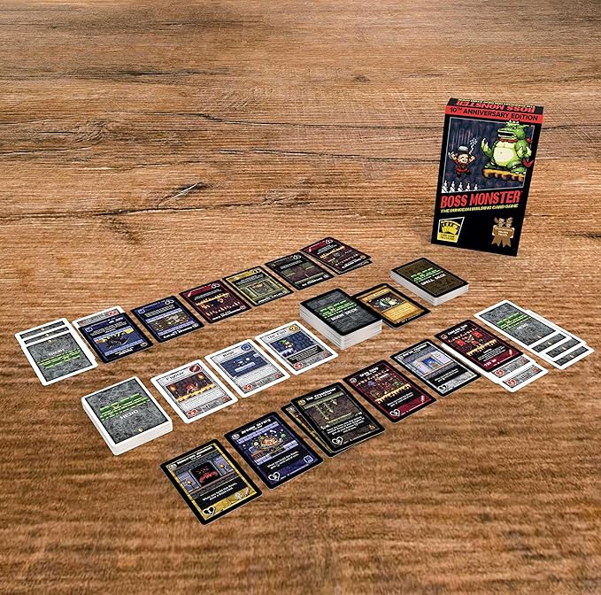Boss Monster 10th Anniversary Edition by Brotherwise Games | 30 Min Playing Time | 2-4 Players | Ages 13+ | Building Card Game with New Rooms Bosses Spells &amp Modernized Rules